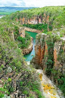 Capitol Prints: Tourist boat at Canyons of Furnas