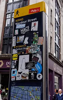 Soho Prints: Tourist map in Soho, London England United Kingdom UK