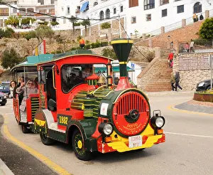 Costa Del Sol Prints: Tourist train in Frigiliana Spain