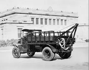 Tow truck, about 1927. Boston Wrecker is written in pencil on the photo's back
