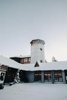 Boreal Prints: Tower at entrance to wildlife park in Ranua, Lapland
