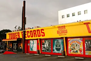 Shop Prints: Tower Records on Sunset Boulevard Hollywood Los Angeles California