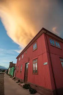 Things Prints: Town buildings, station in Punta Arenas Chile