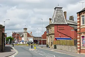 Clocktower Prints: Town centre of Goole, East Yorkshire, England UK