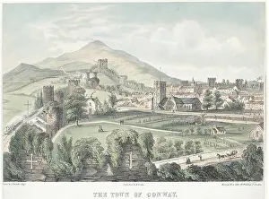Wall Tower Prints: The Town Of Conway Its Church, Plas Mawr