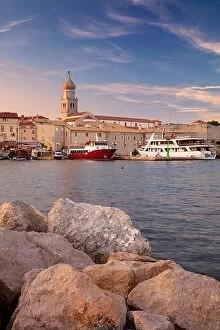 Sea Collection: Town of Krk, Croatia. Cityscape image of Krk, Croatia located on Krk Island with the Krk Cathedral