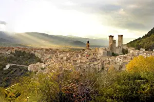 Village Mountain Prints: The town of Pacentro, central Italy