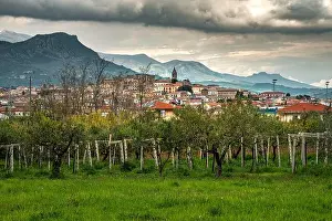 Immersed Prints: the town of Tocco da Casauria immersed in the countryside and in the rows of vines