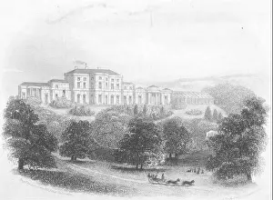 Bart Prints: TOWNS. Syston Park Sir Thorold c1830 antique vintage print picture