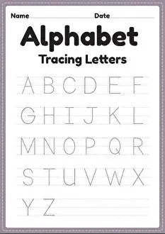 Home School Prints: Tracing letters alphabet worksheet for kindergarten and preschool kids for handwriting practice