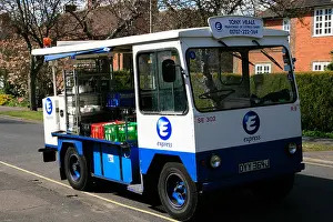 Stay Prints: traditional british electric powered milk float welwyn garden city hertfordshire