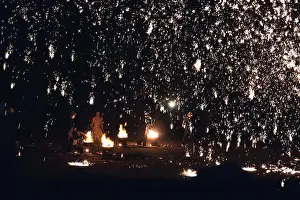 Flames Prints: The traditional Chinese 'Da Tie Hua' (molten iron fireworks)
