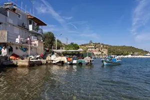 Lesvos Prints: Traditional Fishing boats in Lesbos