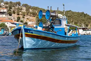 Lesvos Prints: Traditional Fishing boats in Lesbos