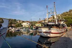 Lesvos Prints: Traditional Fishing boats in Lesbos
