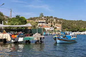 Lesvos Prints: Traditional Fishing boats in Lesbos