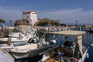 Lesvos Prints: Traditional Fishing boats in Lesbos