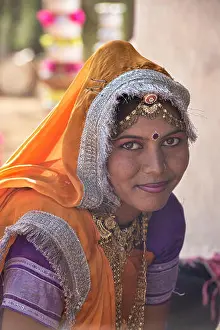 Headwear Prints: Traditional Gujarati portrait, India