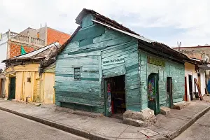 Traditional houses in the Getsemani neighborhood of Cartagena, Colombia