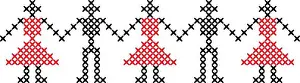 Knitting Prints: Traditional romanian folk dance cross stitch