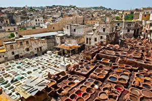 Districts Prints: Traditional tannery with tanning and dyeing pits