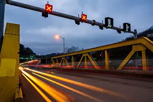 Commodities Prints: Traffic flows across the West End Bridge in Pittsburgh