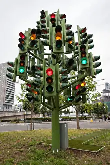Pierre Prints: The Traffic Light tree was created by French sculptor Pierre Vivant following a competition