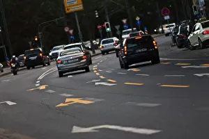 Major Prints: Traffic during rush hour in Frankfurt am Main, Germany