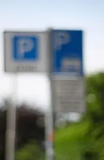 Residents Prints: Traffic sign parking zone with residents parking