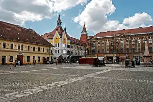 Blue House Prints: Traian Square in Timisoara, Romania