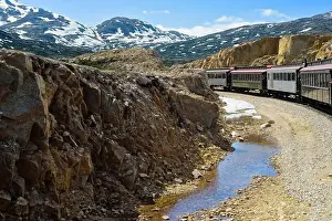 Coaches Prints: A train on the White Pass and Yukon Route railroad out of Skagway