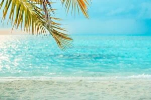 Images Dated 3rd May 2018: Tranquil and peaceful beach background. Travel and vacation landscape backdrop