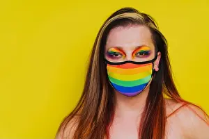 Lgbt Prints: Transgender fighting for lgbtq community rights - Transsexual male portrait