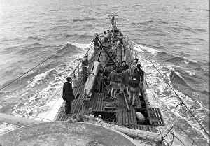 1942 Prints: Transhipment of a torpedo on a German submarine, 1942