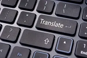 Languages Prints: translate button on computer keyboard, translation of languages