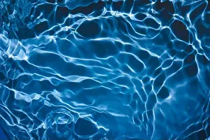 Swimming Pool Prints: transparent dark blue colored clear calm water surface texture