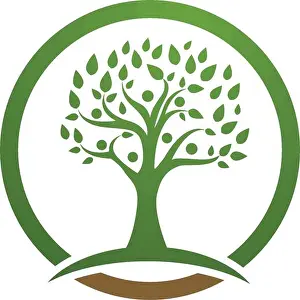 Pact Prints: Tree green people identity card vector logo template