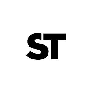 Clever Prints: Trendy letters and T, ST logo design template