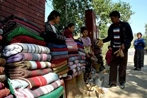 Woolen Prints: A tribal market at Shailapropat in Bandarban hill tracts. Bandarban, Bangladesh