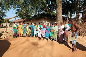 Karma Prints: Tribal People Performing Karma Dance