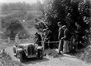 Triumph 2-seater taking part in a West Hants Light Car Club Trial, Ibberton Hill, Dorset, 1930s. Artist: Bill Brunell