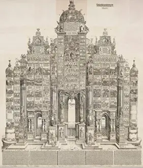 Wolf Prints: Triumphal Arch of Emperor Maximilian I, 1515-1517, printed 1799