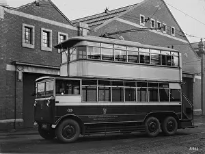 Street Scenes Prints: Trolleybus, Cleveland Road Bus Depot