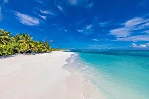 Images Dated 2nd June 2019: Tropical Caribbean beach scenery, Dominican Republic or Tahiti beach scene