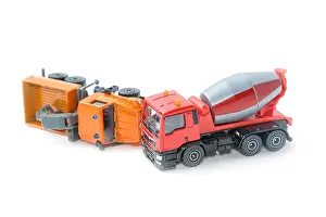 Careless Prints: Truck crash, Toy trucks in accident