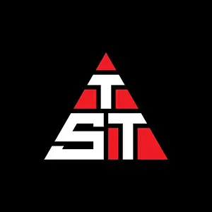 Letter Vector Vectors Prints: TST triangle letter logo design with triangle shape