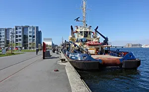 Danmark Prints: Tug Switzer Thor moored in the harbour in Limfjorden Aalborg Jutland Denmark Europe