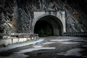 Urban Road Prints: Tunnel in the montain, Vidraru Romania