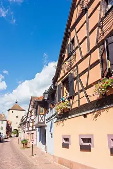 Grand Est Prints: Turckheim (Türkheim): half-timbered houses