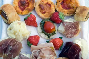 Piedmont Prints: Turin - Piazza San Carlo / Cafe San Carlo / aperitivo platter